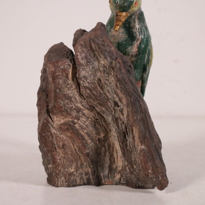 Oiseau en Pierre polychrome Italie '900