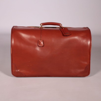 Vintage Suitcase in Light Brown Leather 1970's