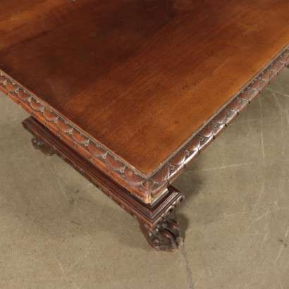 Extendable Refectory Table Walnut Italy Early 20th Century