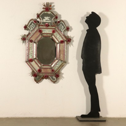 Miroir de Murano Octagonale Verre Italie Premier '900