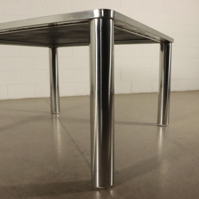 Vintage Chromed Metal Table Italy 1970's