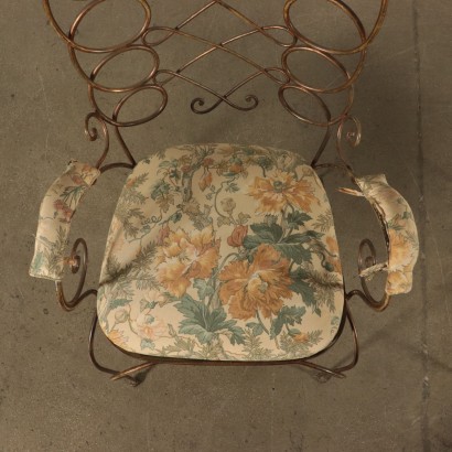 Pair or Armchairs in Gilded Iron Italy 20th Century