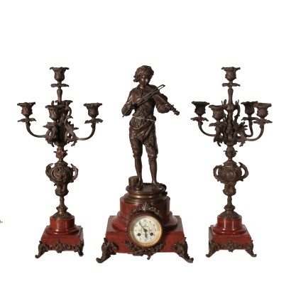 antike, Uhr, antike Uhr, antike Uhr, italienische antike Uhr, antike Uhr, neoklassische Uhr, Uhr des 19. Jahrhunderts, Standuhr, Wanduhr