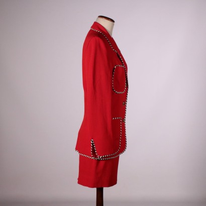 Vintage Moschino Red Suit 1980's