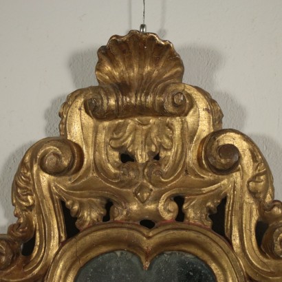 Pair of Baroque Gilded Wood Mirrors Italy 16th-17th Century