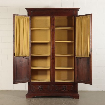Piedmontese Walnut Bookcase Italy 19th Century