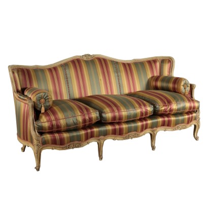 Lacquared Wood Couch 19th century