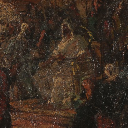 Jésus devant le Sanhédrin Huile sur Toile Fin '800