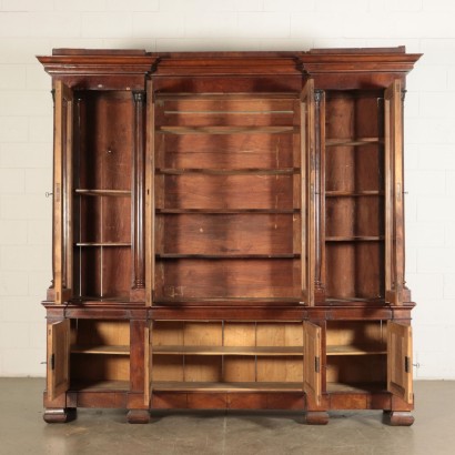 Empire Style Bookcase Walnut Italy 19th Century