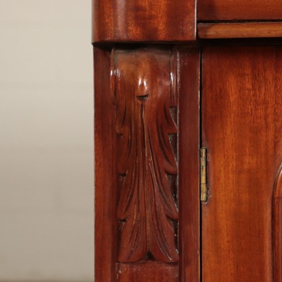 Small Cupboard with Two Doors Mahogany Late 19th-Early 20th Century