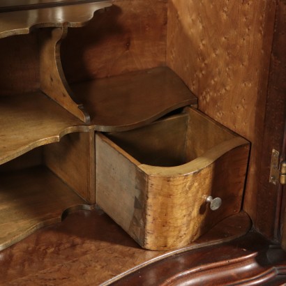 Mid Century Bar Cabinets Walnut Burl Firts Half 20th Century