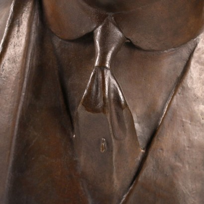 Male Bust Emilio Agnati (1876-1937) Bronze Italy 20th Century