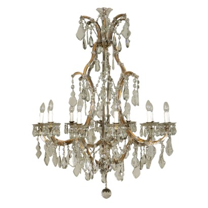 Maria Teresa Chandelier Crystal Glass and Iron 18th-19th Century
