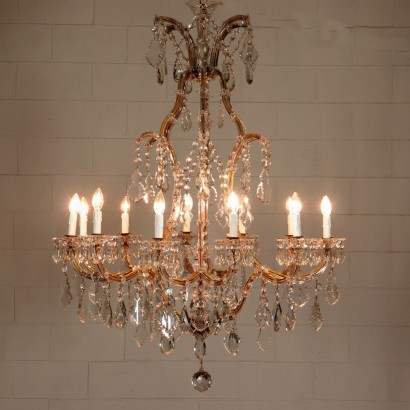 Maria Teresa Chandelier Crystal Glass and Iron 18th-19th Century