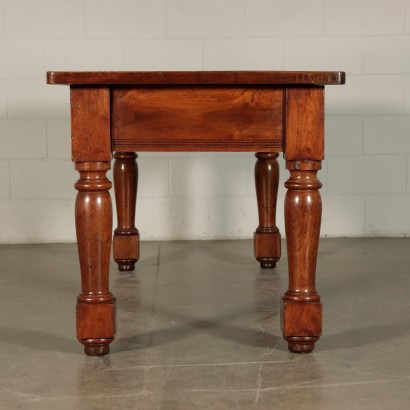 Table with Turned Legs Walnut Italy 19th Century