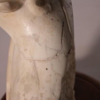 Buste Masculin d'un Soldat Marbre de Carrara Italie '600
