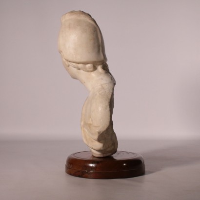 Buste Masculin d'un Soldat Marbre de Carrara Italie '600