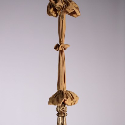 Chandelier Iron and Wood Italy 20th Century