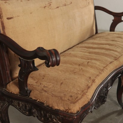 Caeved Sofa Walnut Italy 18th Century