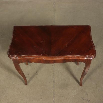 Small Folding Game Table Walnut Slub Italy 18th Century