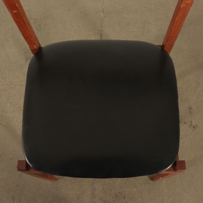 Chairs Teak Foam and leatherette 1960s Italian Prodution