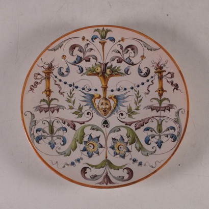 Pair of Ginori Plates Ceramic Italy 19th-20th Century