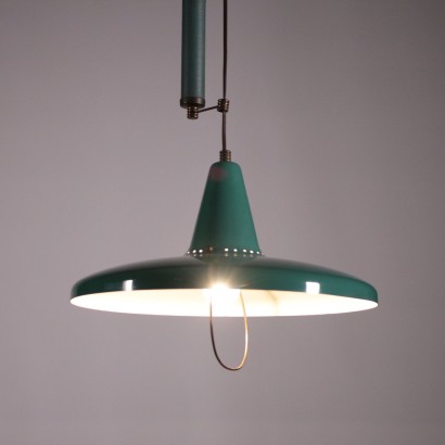 Lamp Lacquered Alluminum Italy 1950s Italian Prodution