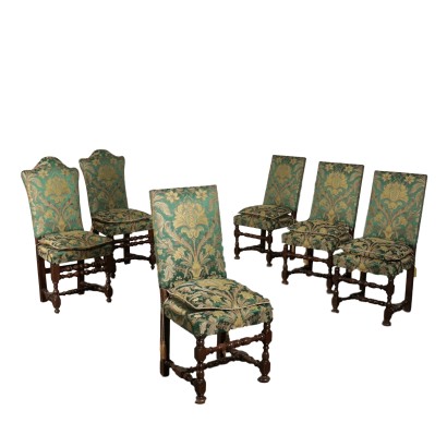 Gruppe von Sechs Stühlen Diabolo