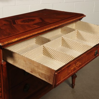 Commode à trois Tiroirs Marqueterie Maggiolini Lombardie Italie '800