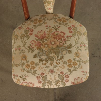 Chairs Mahogany Foam and Fabric 1950s Italian Prodution