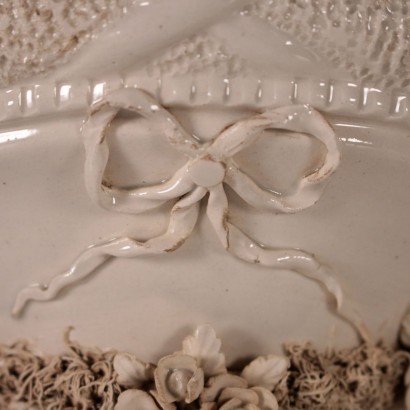 Paire d'Etagères Céramique blanche Italie Fin'800 Début '900