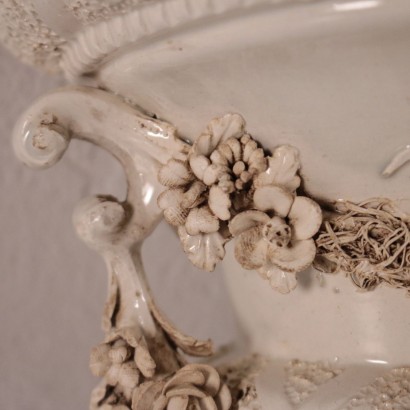 Paire d'Etagères Céramique blanche Italie Fin'800 Début '900