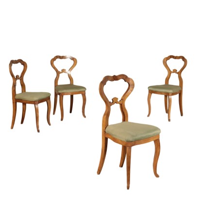 Gruppo quattro sedie Biedermeier