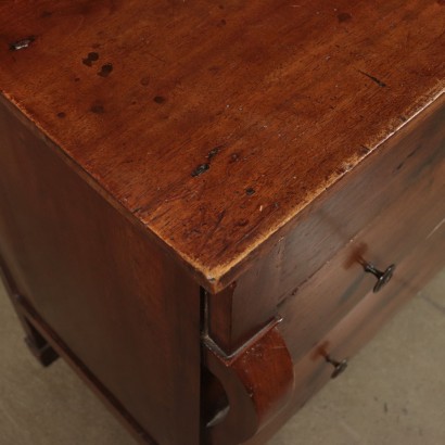 Restoration Chest of Drawers Solid Walnut Italy 19th Century