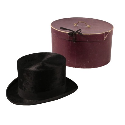 Cappello A Cilindro Vintage Con Cappelliera