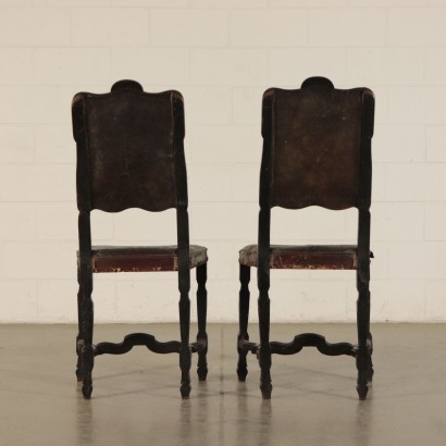Pair of Baroque Chairs Walnut 17th-18th Century