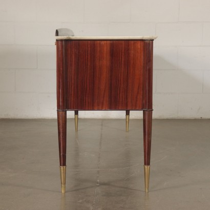 Chest of Drawers Rosewood Veneer, Marble and Brass Italy 1950s-1960s