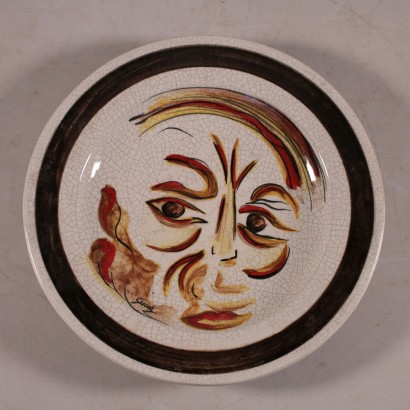 Earthenware Plates, G.Rossicone Manufacture, Milan Italy 20th Century