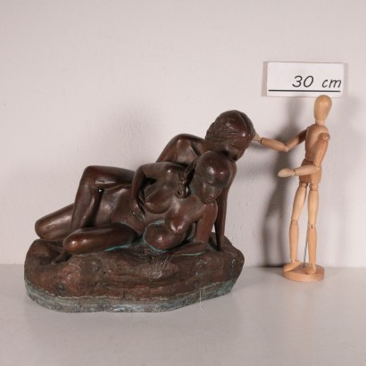 Female Figures, Bronze Sculpture Valedio De Marchi, Italy 1941