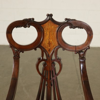 Quatre Chaises et Paire de Fauteuils Art Nouveau Acajou Italie '900