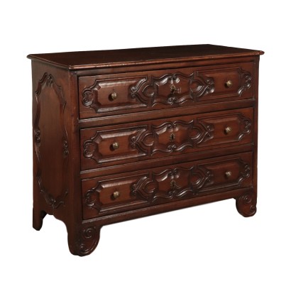 Chest of Drawers Solid Walnut Middle Italy 18th Century