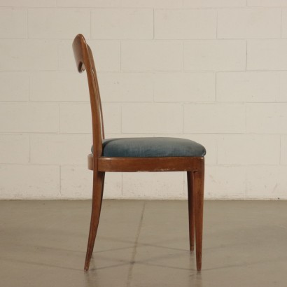 Chairs, Beech and Velvet Italy 1950s Italian Prodution