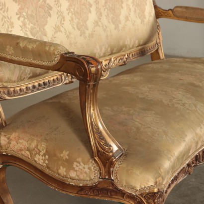 Antiquitäten, Sofas, antike Sofas, antike Sofas, antike italienische Sofas, antikes Sofa, neoklassisches Sofa, Sofa aus dem 19. Jahrhundert