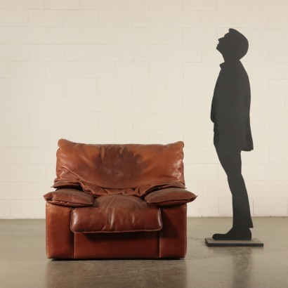 Armchair, Foam and Leather, 1970s