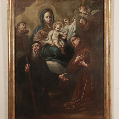 Vierge à l'Enfant en trône entre les Saints Bonaventure et Anthony.