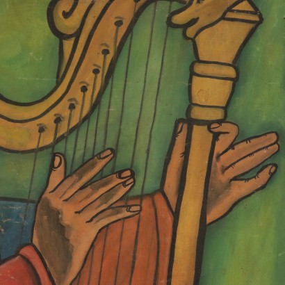 Re Davide suona l'arpa