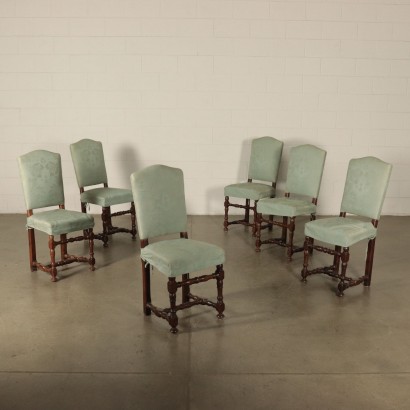 Gruppe von sechs Stühlen Diabolo