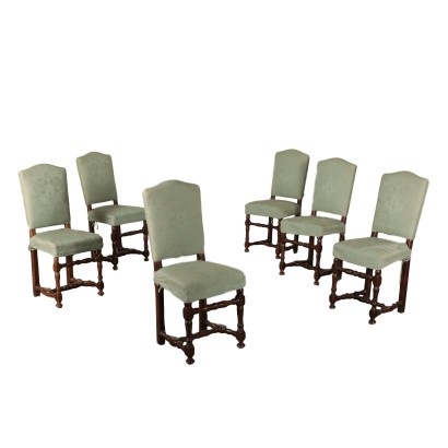 Gruppe von sechs Stühlen Diabolo
