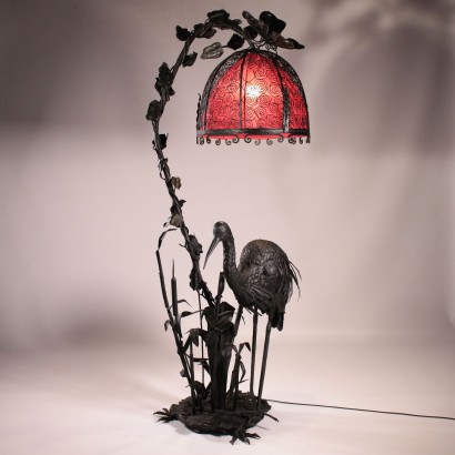 Lámpara de estilo art nouveau de hierro forjado