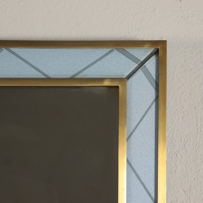 Mirror Brass and Back-Treated Glass Italy 1940s-1950s